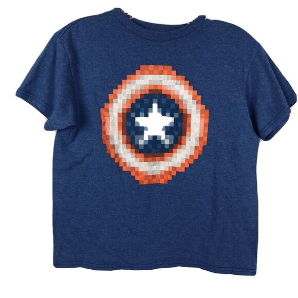 Marvel Other - Marvel Captain America - Shield -Boy’s Sz L 10/12 Grey T-Shirt Graphic Tee